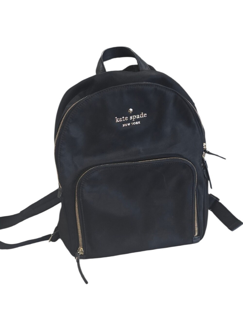 kate spade Black Nylon Backpack with Gold Hardware